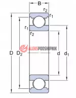 61800 SKF Подшипник шариковый однорядный — изображение 2