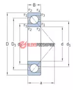 7313 BECBM SKF Шариковый радиально-упорный однорядный подшипник — изображение 2
