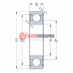 6018 2RS1 C3 SKF Подшипник шариковый однорядный — изображение 2